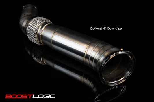 Boost Logic - A90 Toyota Supra Teardrop Single 4" Titanium Exhaust