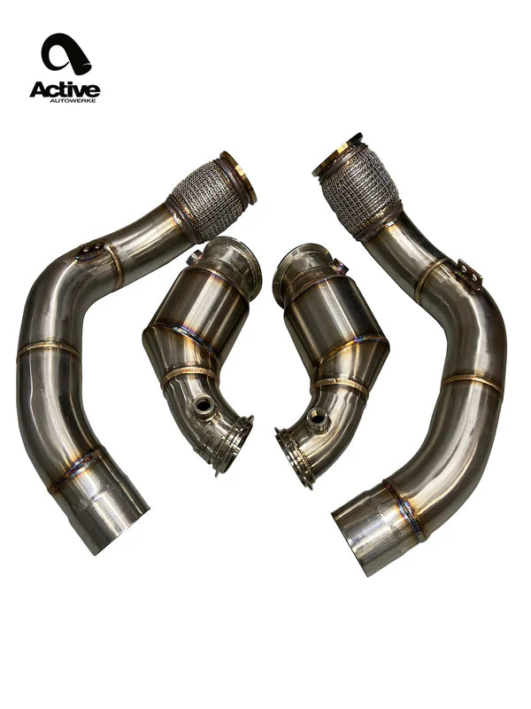 Active Autowerke - M5 / M8 / X5M / X6M Downpipes AFLOW Catted Downpipes