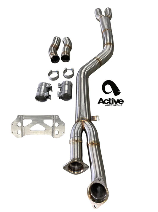 Active Autowerke - G87 M2 Signature Single Mid-Pipe with G87 - Brace