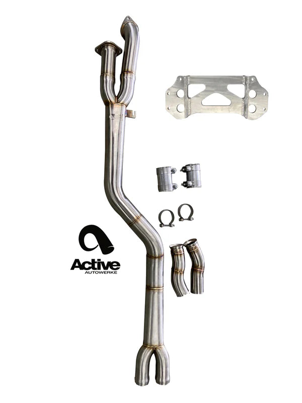 Active Autowerke - G87 M2 Signature Single Mid-Pipe with G87 - Brace