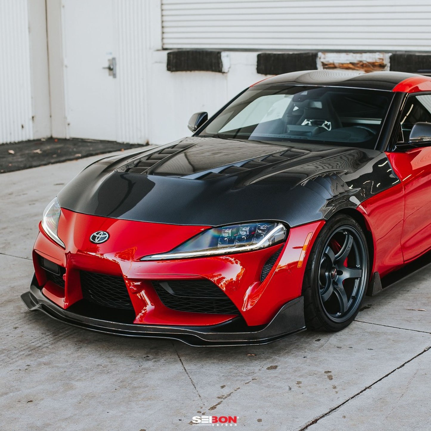 Seibon - TV - Style Double Sided Carbon Fiber Hood For 2020 - 2026 Toyota Supra A90 MKV