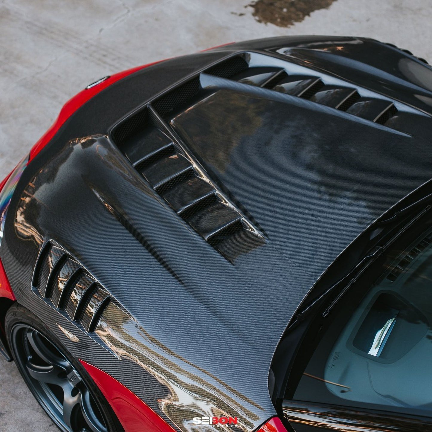 Seibon - TV - Style Double Sided Carbon Fiber Hood For 2020 - 2026 Toyota Supra A90 MKV