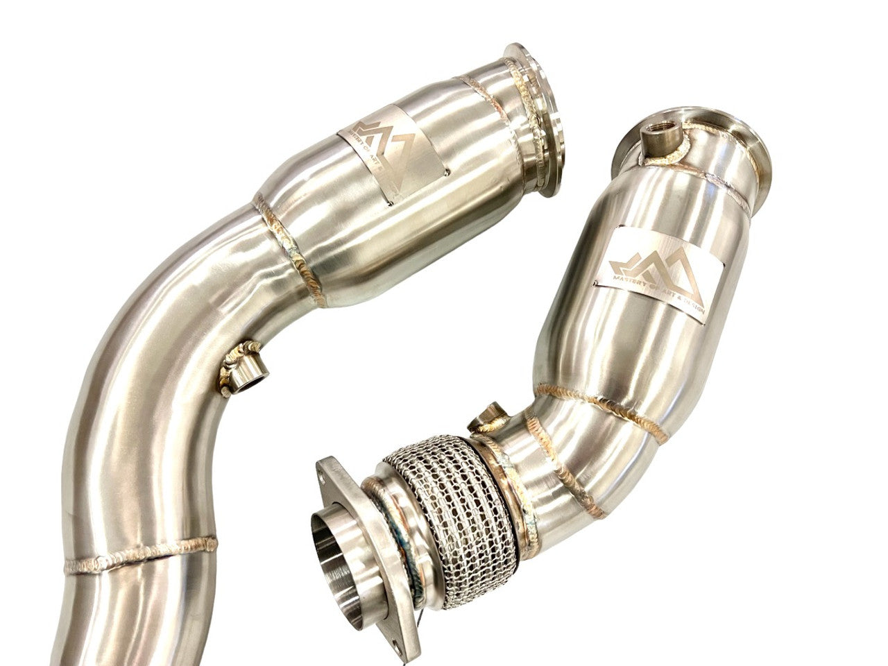 MAD - S55 Resonated Race Downpipes for BMW M2C / M3 / M4
