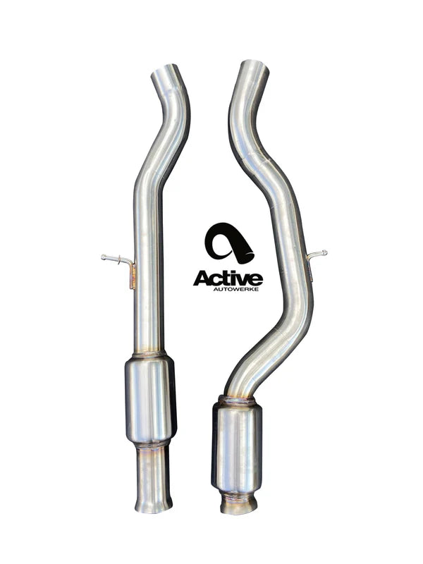 Active Autowerke - Single Mid Pipe W/ Brace for BMW F80 M3 / F82 M4