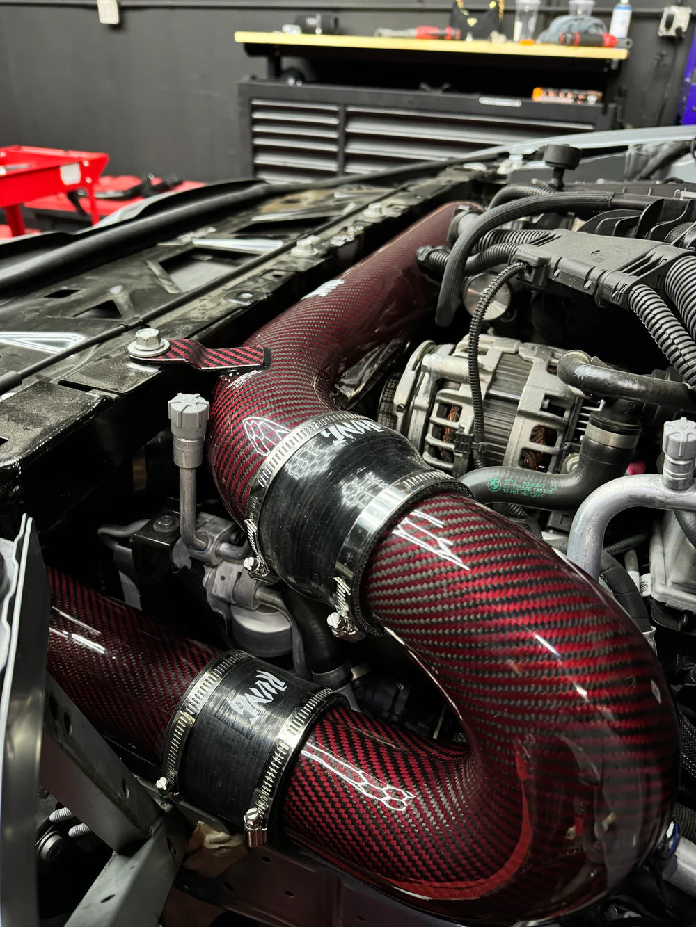 RVNG Raceworks - S58 Full Carbon Fiber Front Mount Intakes for BMW G80 M3 / G82 M4 / G87 M2
