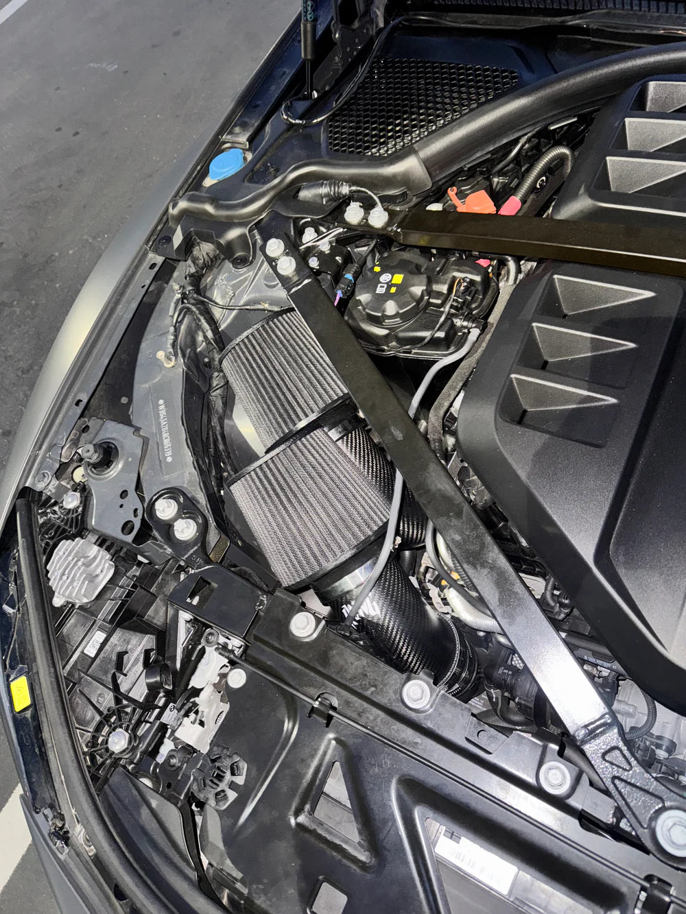 RVNG Raceworks - S58 Carbon Fiber Passenger Side Intakes w/ Upgraded 83mm Inlets for BMW G80 M3 / G82 M4 / G87 M2