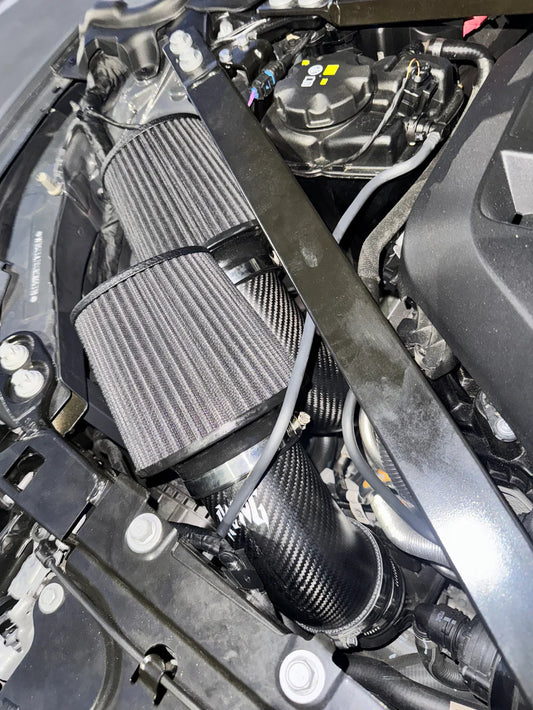 RVNG Raceworks - S58 Carbon Fiber Passenger Side Intakes w/ Upgraded 83mm Inlets for BMW G80 M3 / G82 M4 / G87 M2