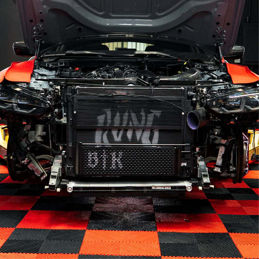 RVNG Raceworks - S58 Transmission Oil Cooler w/ Rock Guard for BMW G80 M3 / G82 M4 / G87 M2