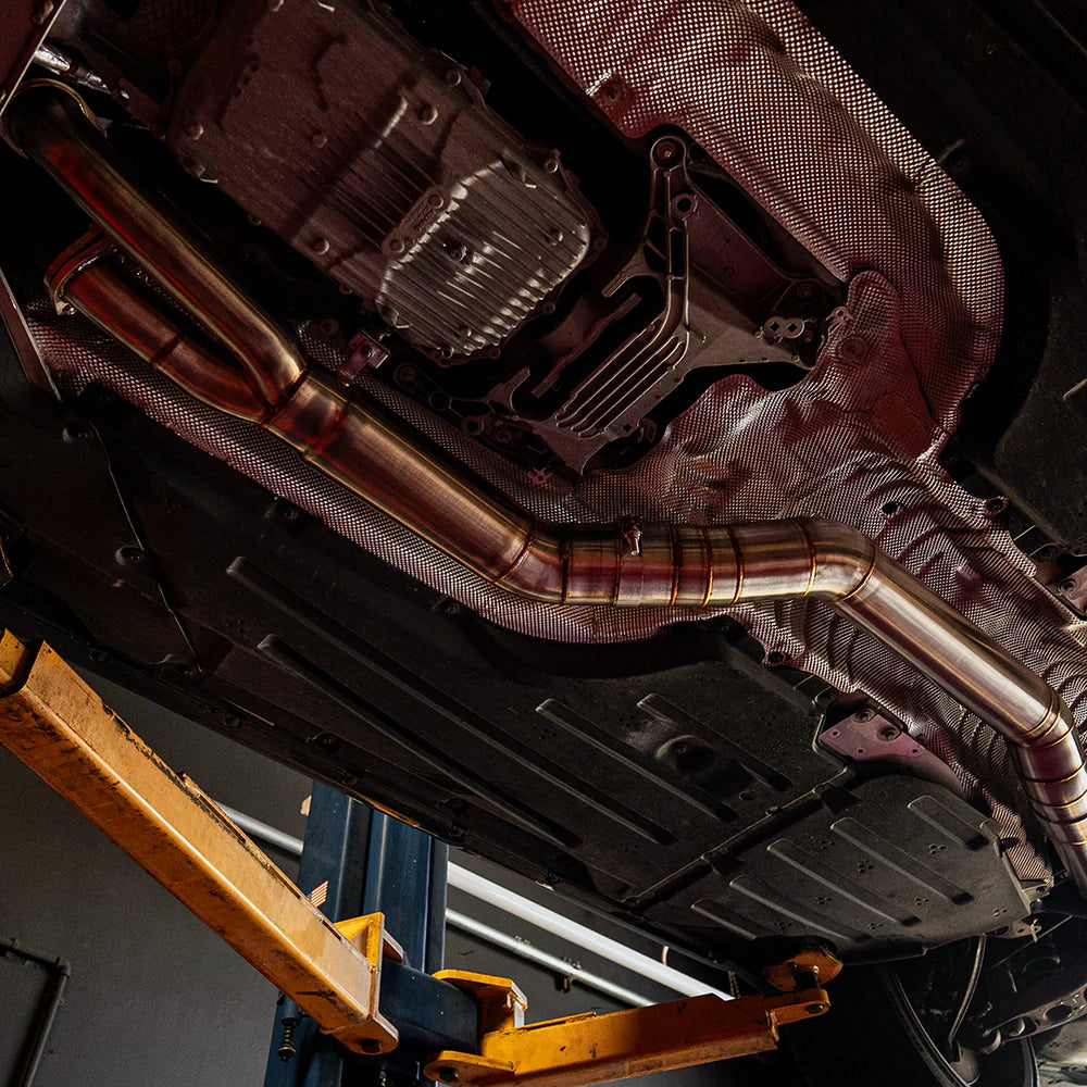RVNG Raceworks - S58 True 4.5" Single Catback Valved Exhaust for BMW G80 M3 / G82 M4