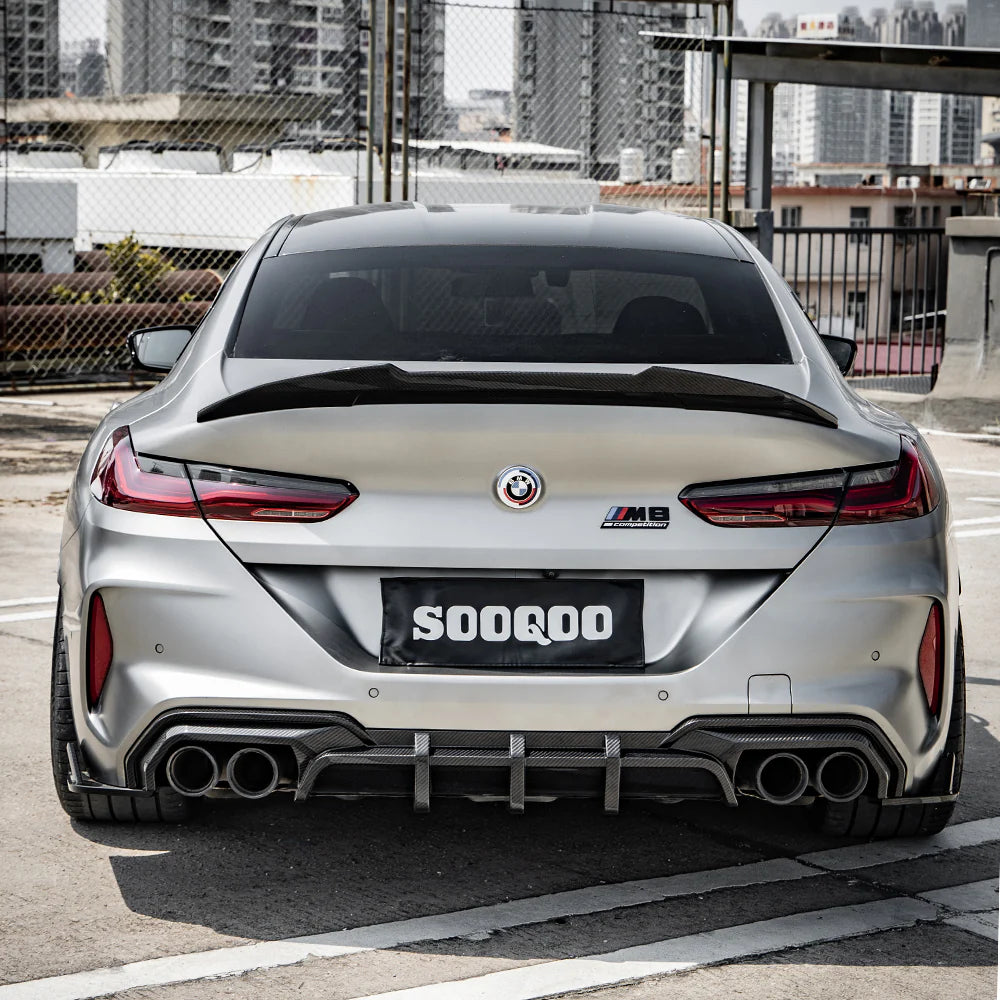 SOOQOO - Carbon Fiber Rear Diffuser for BMW M8 F93