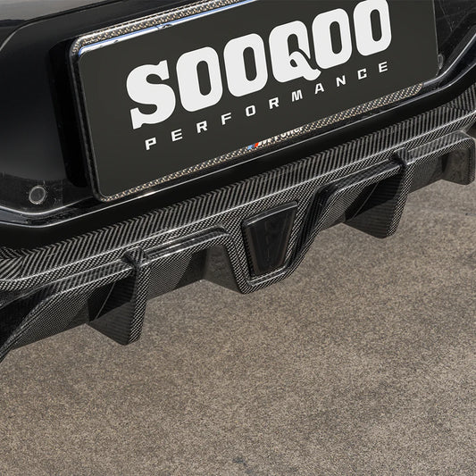 SOOQOO - Carbon Fiber Rear Diffuser for BMW F98 X4M LCI