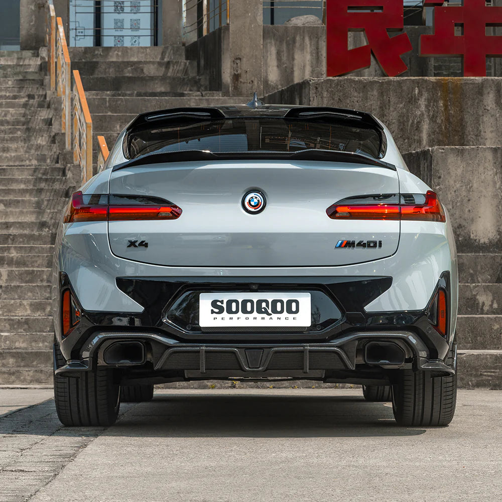 SOOQOO - Carbon Fiber Rear Spoiler for BMW F98 X4M LCI