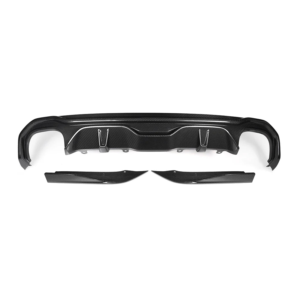 SOOQOO - Carbon Fiber Quad Tips Rear Diffuser for BMW G26 4 Series