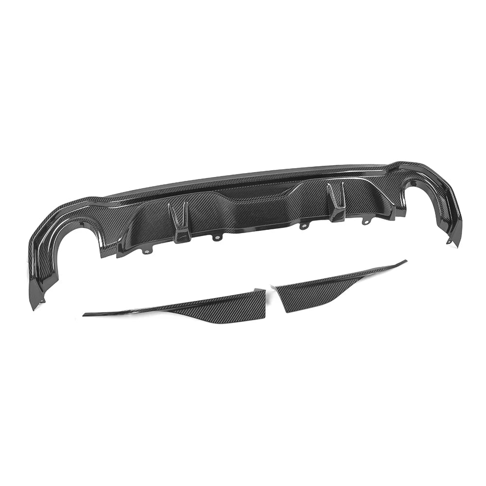 SOOQOO - Carbon Fiber Dual Tip Rear Diffuser for BMW G26 4 Series