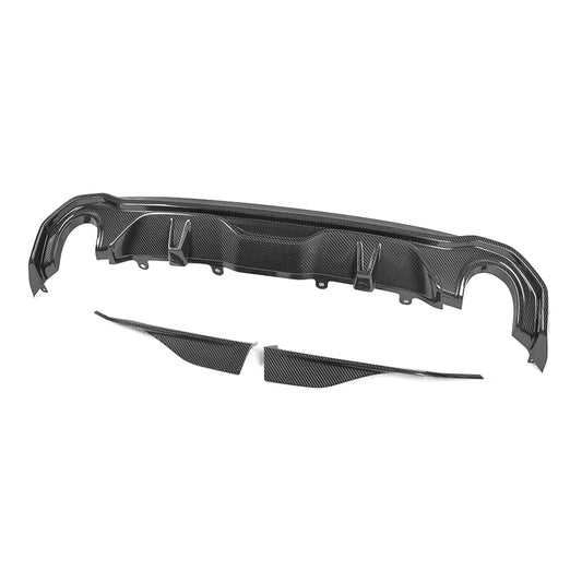 SOOQOO - Carbon Fiber Dual Tip Rear Diffuser for BMW G26 4 Series