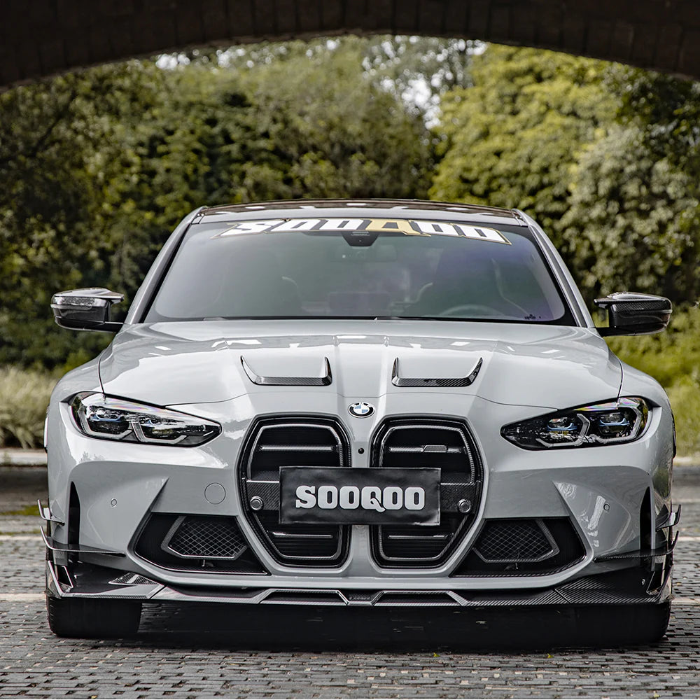 SOOQOO - Carbon Fiber Front Lip Type-A for BMW G80 M3 / G82 M4