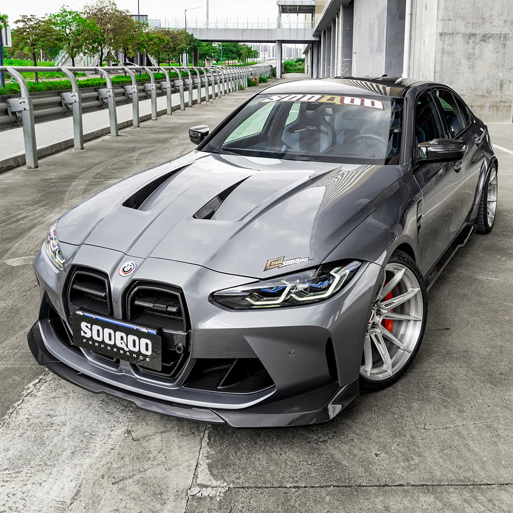 SOOQOO - Carbon Fiber Front Lip Type-B for BMW G80 M3 / G82 M4