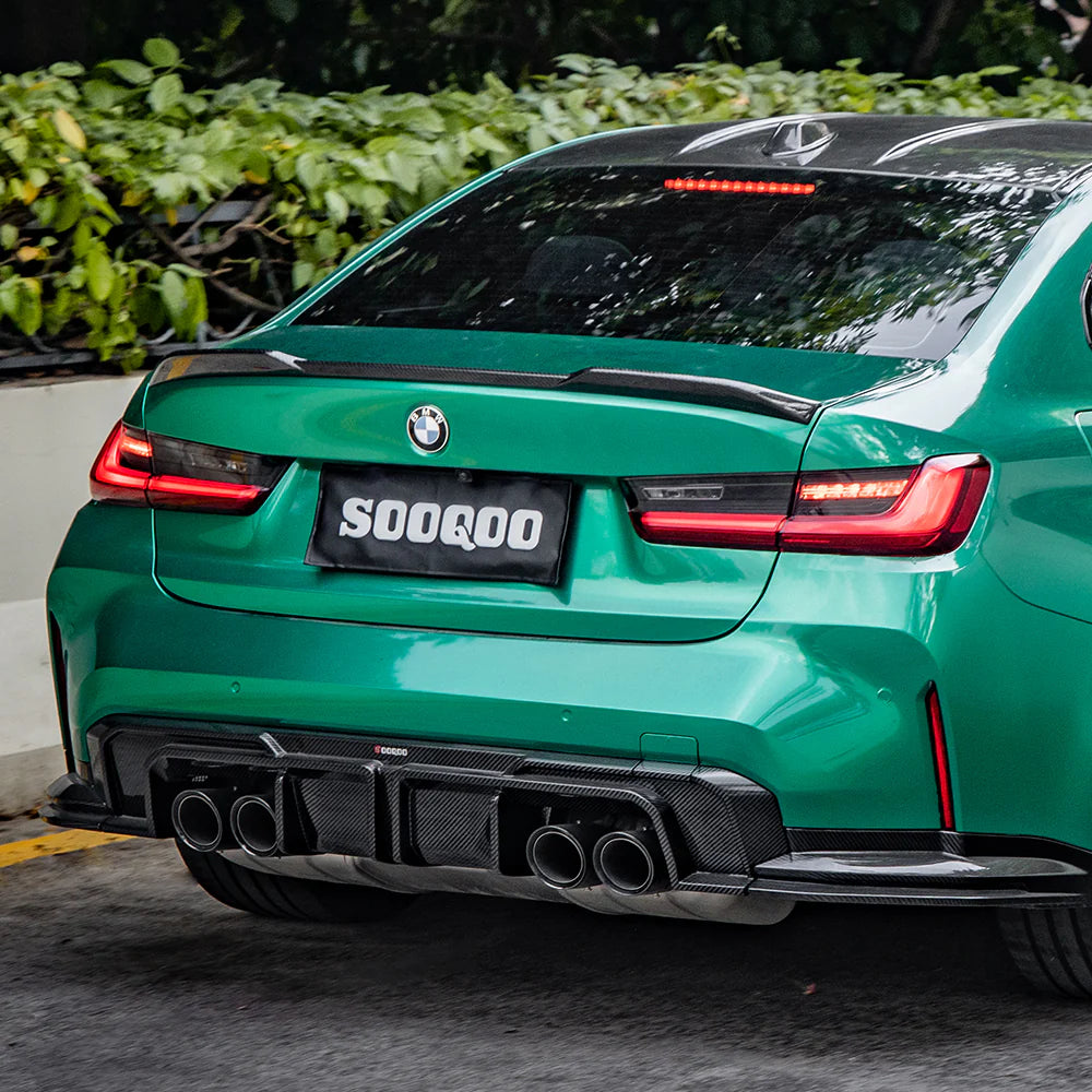SOOQOO - Carbon Fiber Rear Diffuser Type-A for BMW G80 M3