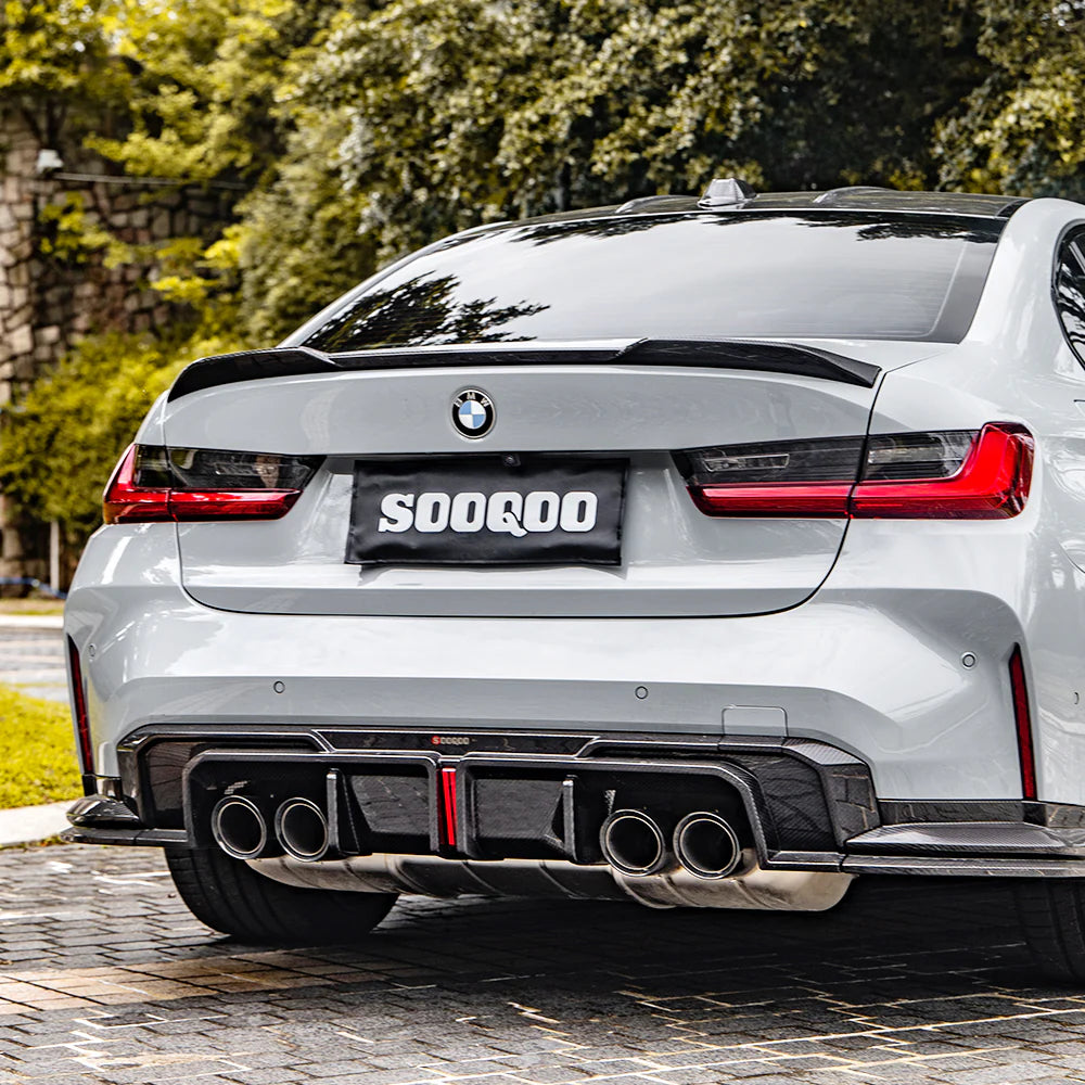 SOOQOO - Carbon Fiber Rear Diffuser Type-A for BMW G80 M3