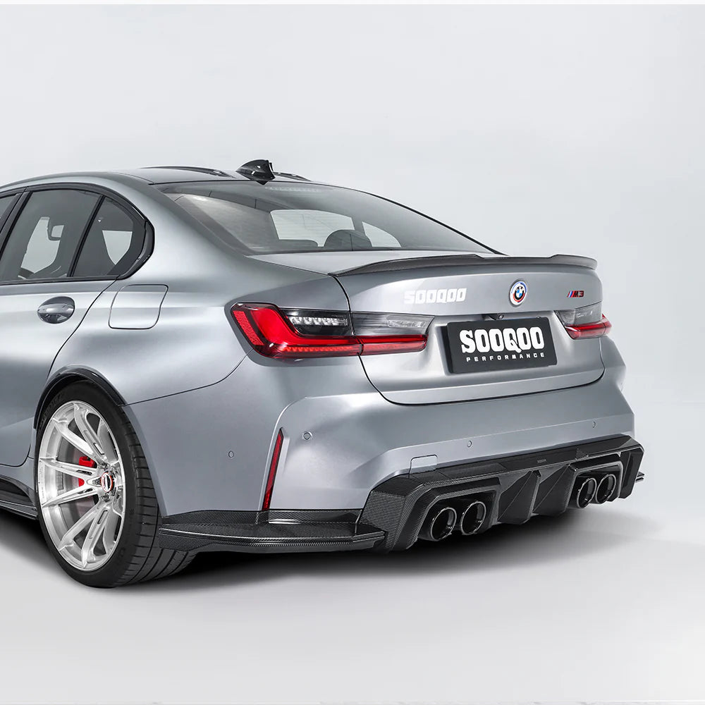 SOOQOO - Carbon Fiber Rear Diffuser Type-B for BMW G80 M3