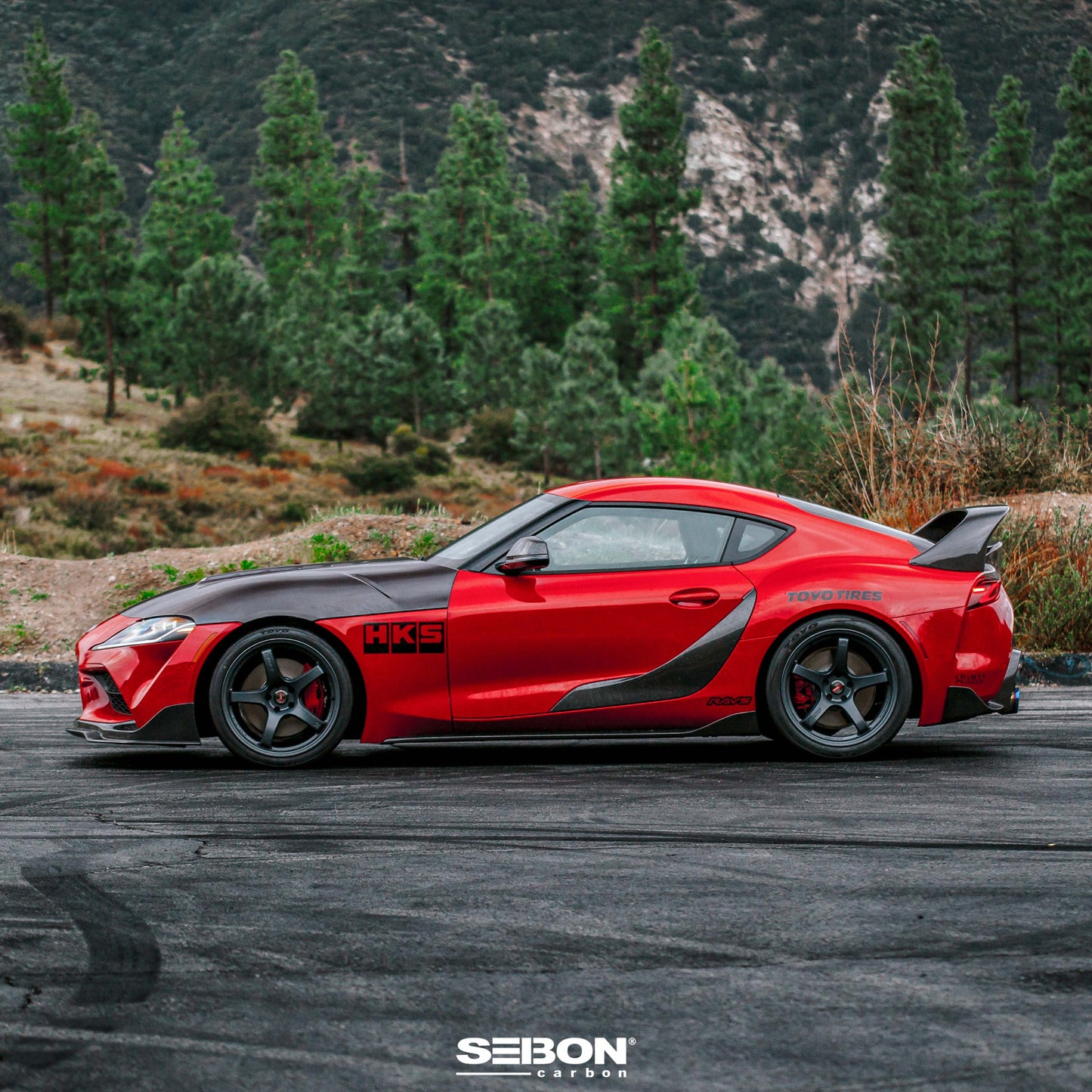 Seibon - OE - Style Carbon Fiber Side Skirts For 2020-2024 Toyota Supra A90 MKV