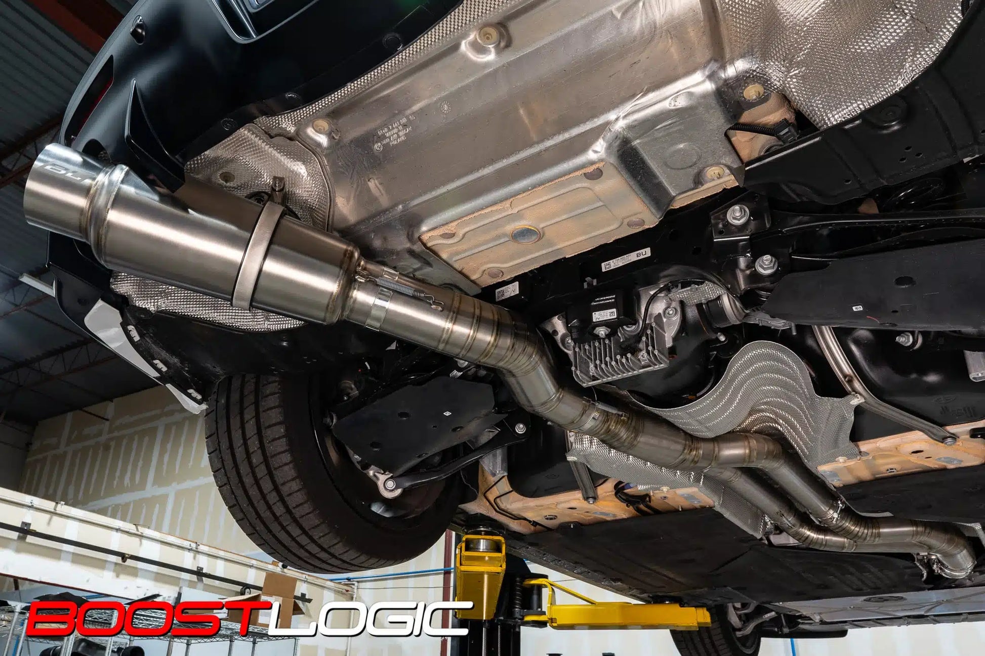 Boost Logic - A90 Toyota Supra Teardrop Single 4" Titanium Exhaust