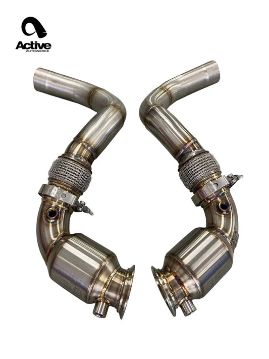 Active Autowerke - M5 / M8 / X5M / X6M Downpipes AFLOW Catted Downpipes