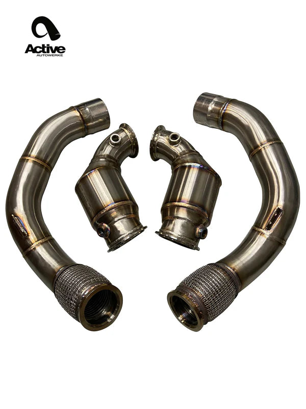 Active Autowerke - M5 / M8 / X5M / X6M Downpipes AFLOW Catted Downpipes