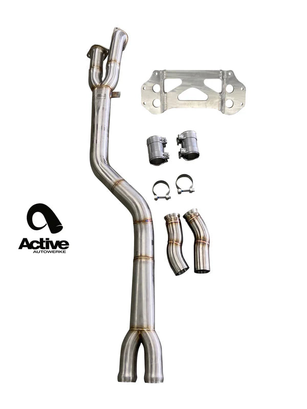 Active Autowerke - G80 / G82 Signature Single Mid-Pipe with G-Brace