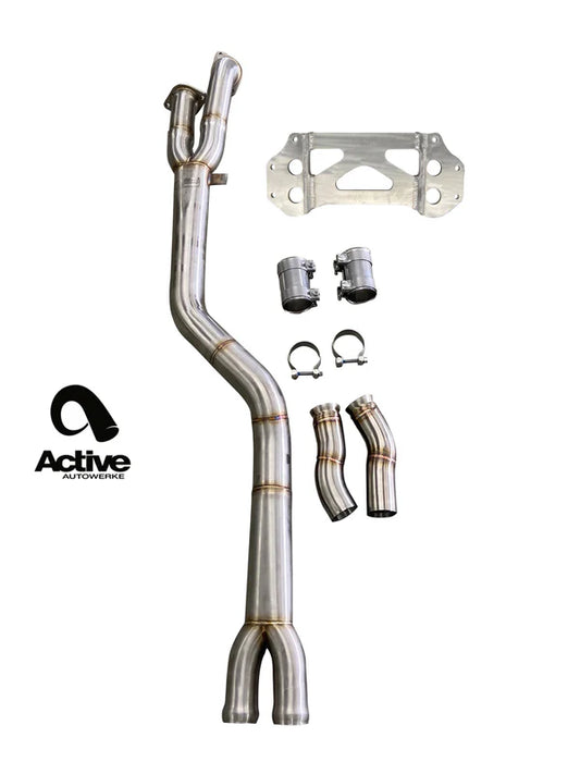 Active Autowerke - G80 / G82 Signature Single Mid-Pipe with G-Brace