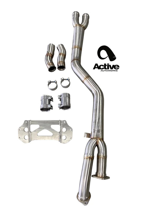 Active Autowerke - G87 M2 Signature Single Mid-Pipe with G87 - Brace 