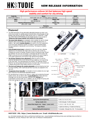 HKS - HKSTUDIE Coilovers for BMW G80 / G82 / G87