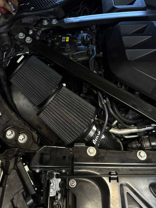 RVNG Raceworks - S58 Carbon Fiber Passenger Side Intakes w/ Upgraded 83mm Inlets for BMW G80 M3 / G82 M4 / G87 M2