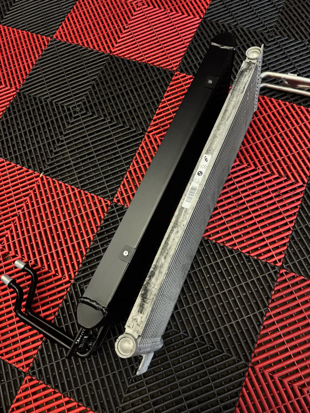 RVNG Raceworks - S58 Transmission Oil Cooler w/ Rock Guard for BMW G80 M3 / G82 M4 / G87 M2