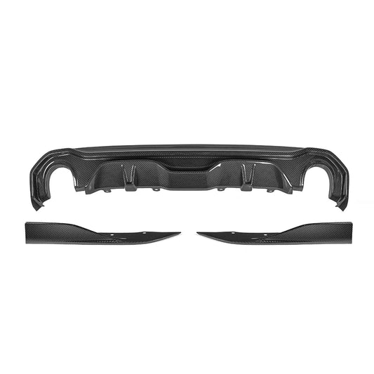 SOOQOO - Carbon Fiber Dual Tip Rear Diffuser for BMW G26 4 Series