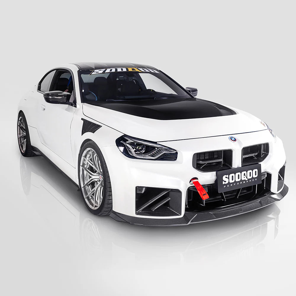 SOOQOO - Type-C Carbon Fiber Front Lip for BMW G87 M2